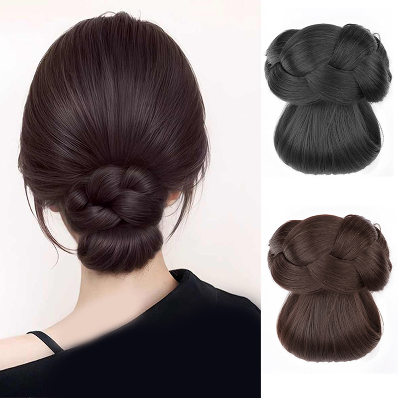 Claw Clip Messy Bun Hair Piece - Synthetic Hair Accessories Bun Hairstyle Braided