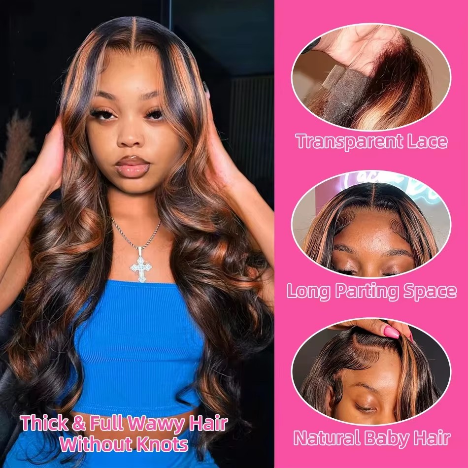 Lace Front Wigs - Highlight Ombre 13x4 Lace Front Wigs