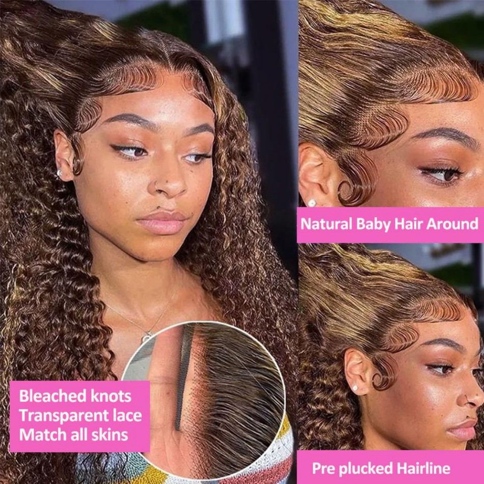 427 Highlight Ombre Wig Human  - огляд і ціна Hd Lace Frontal Wig Human Hair Pre Plucked