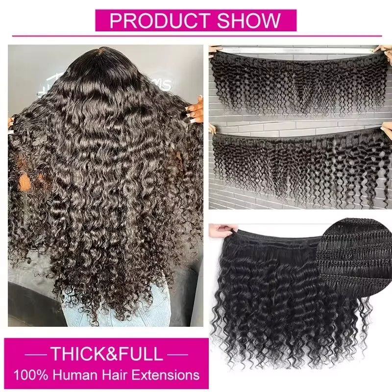 Deep Wave Human Hair Bundles w - огляд і ціна Deep Wave 3 Bundles With Closure