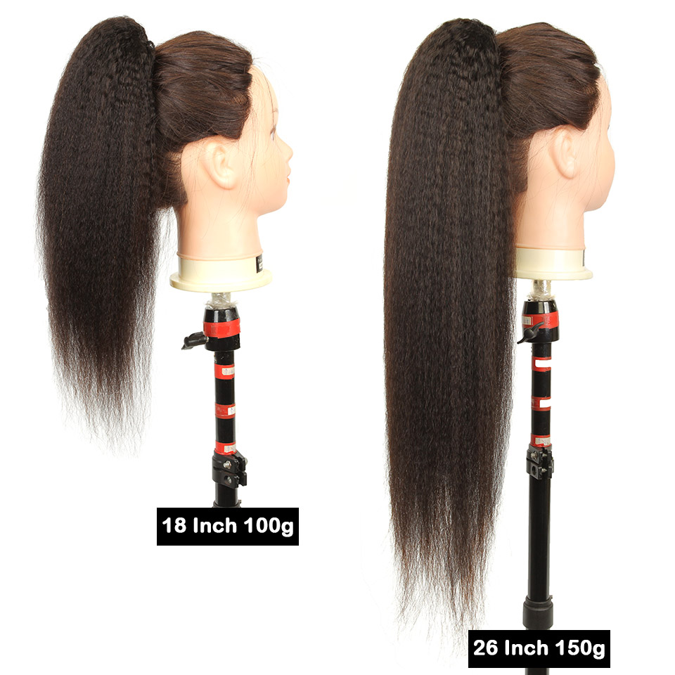 [Yvonne] Kinky Straight Drawst - огляд і ціна Seamless Clip In Hair Extensions Human Hair