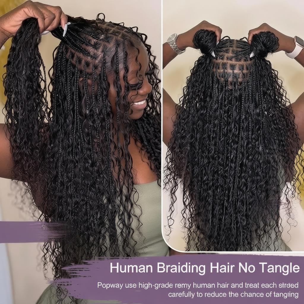 Human Braiding Hair For Boho B - огляд і ціна Water Wave Bulk Human Hair For Braiding