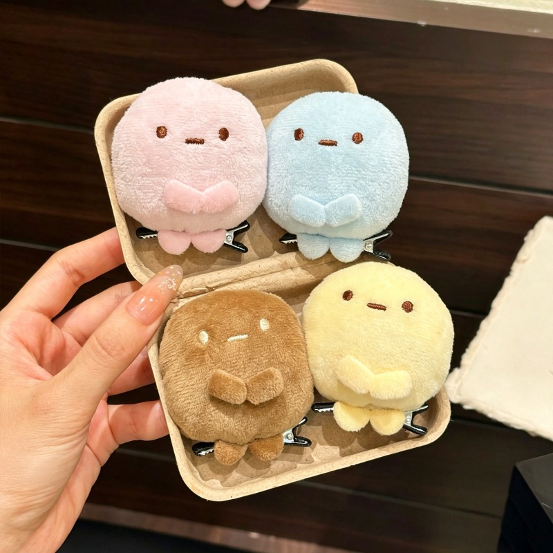 4pcs Cute Sumikko Gurashi Plus - огляд і ціна Hair Clips
