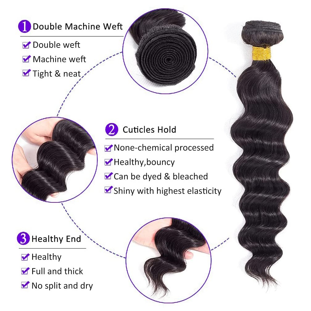 30 Inch Loose Wave Bundles Hum - огляд і ціна Deep Wave 3 Bundles With Closure