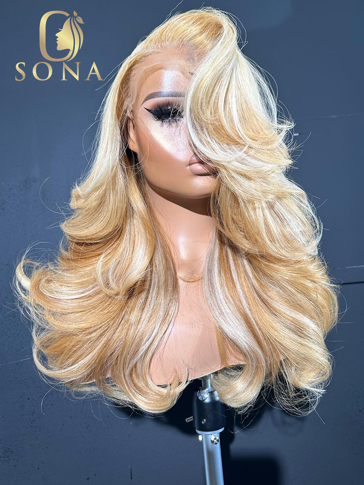 613# 27# Highlight HD Lace Fro - огляд і ціна 613 Blonde Body Wave Lace Front Wig