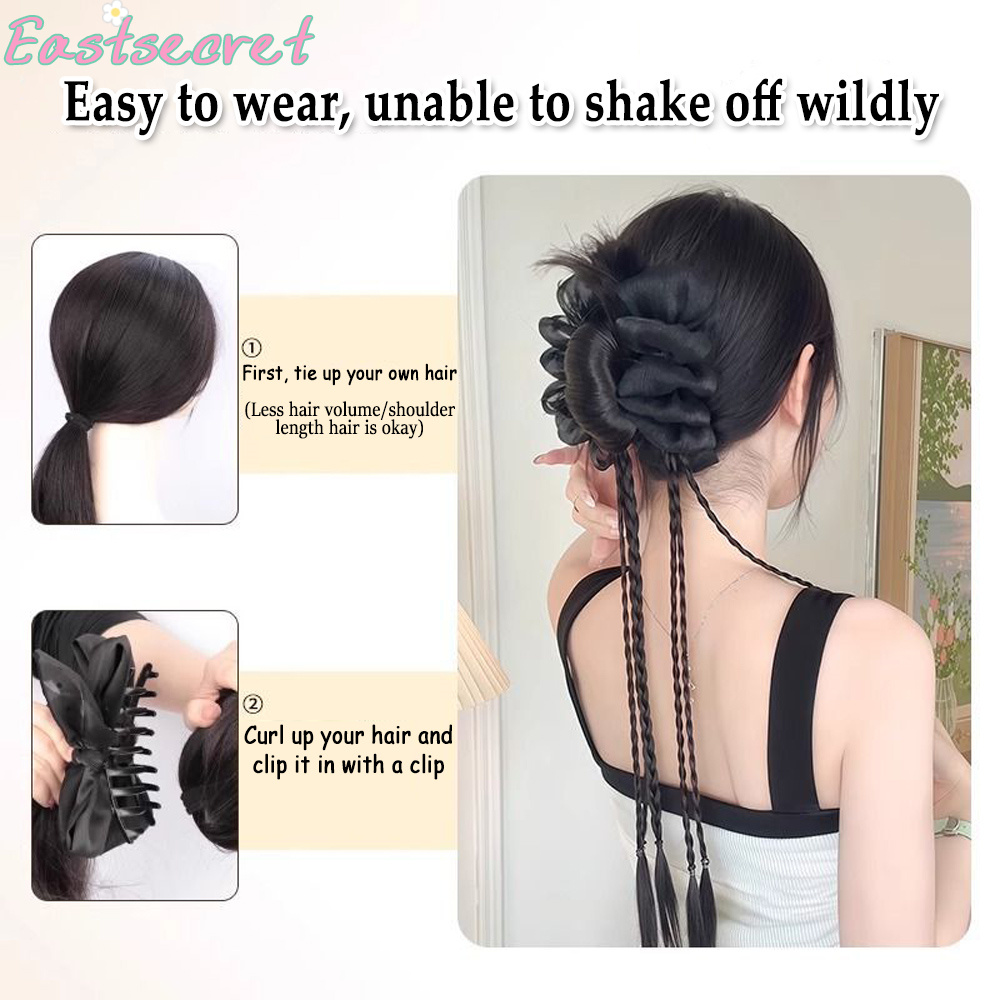 Black Bow Half-tie Hair Claw C - огляд і ціна Claw Clip Messy Bun Hair Piece