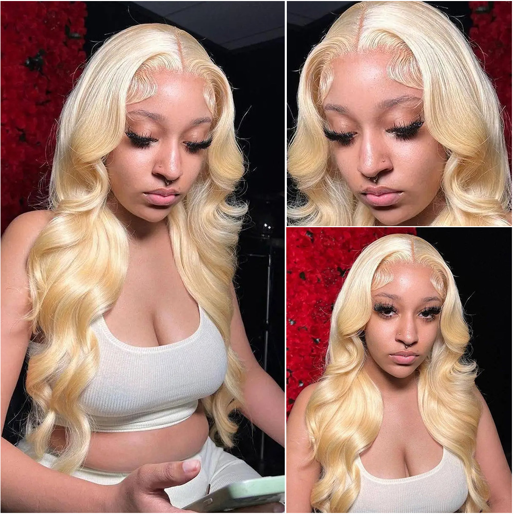 13x4 13x6 HD Transparent Lace  - огляд і ціна 613 Blonde Body Wave Lace Front Wig