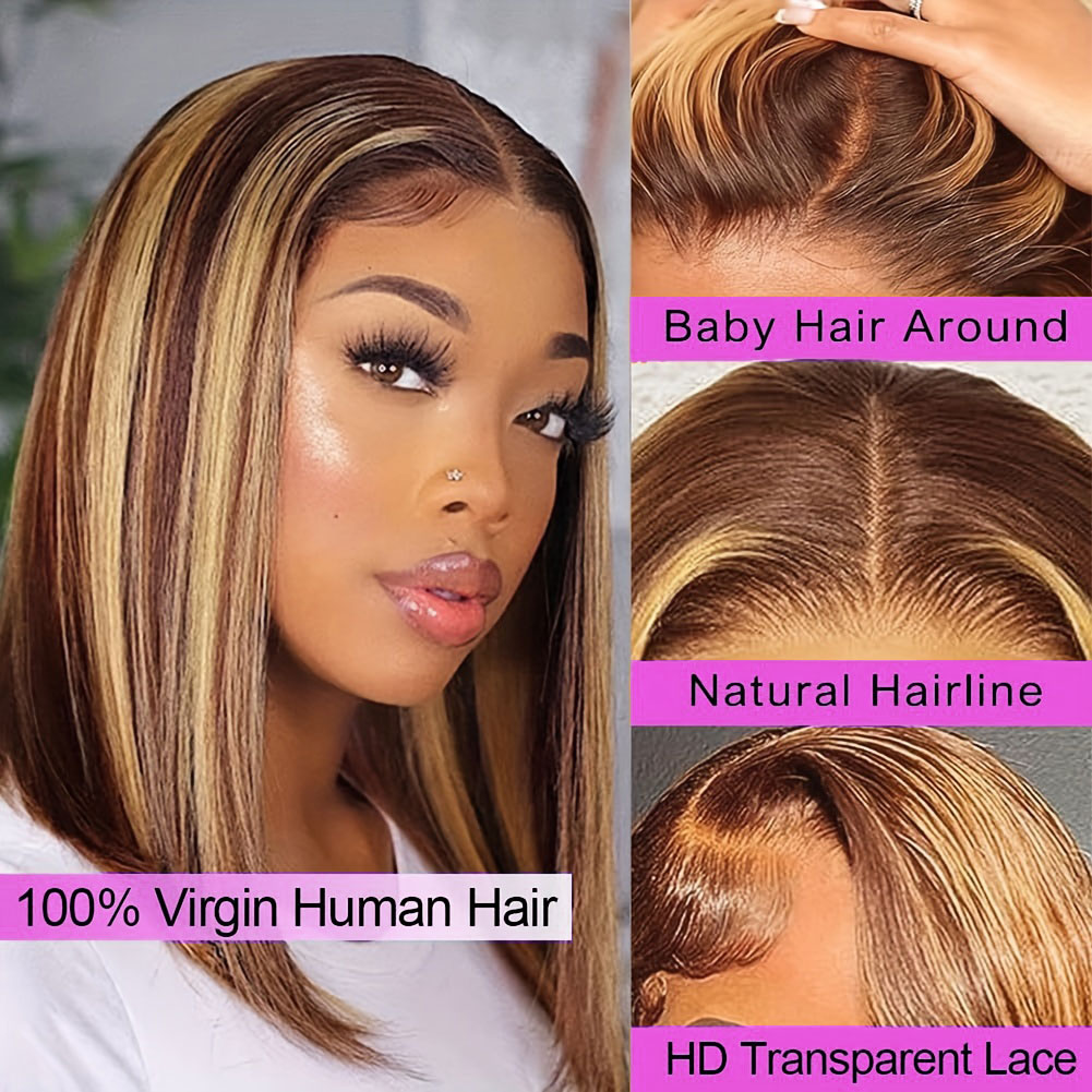 Straight Short Bob Wig Human H - огляд і ціна Glueless Wear And Go Human Hair Wig