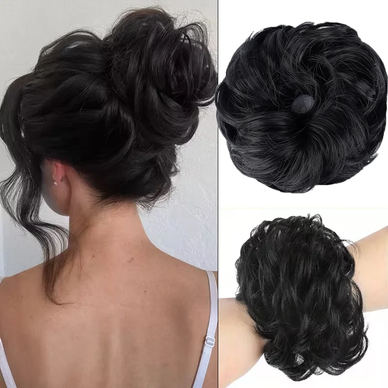 Elegant Curly Wave Messy Bun H - огляд і ціна Claw Clip Messy Bun Hair Piece