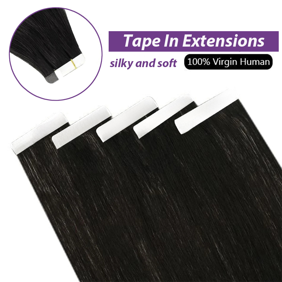 Straight Tape In Hair Extensio - огляд і ціна Invisible Tape In Extensions Real Hair