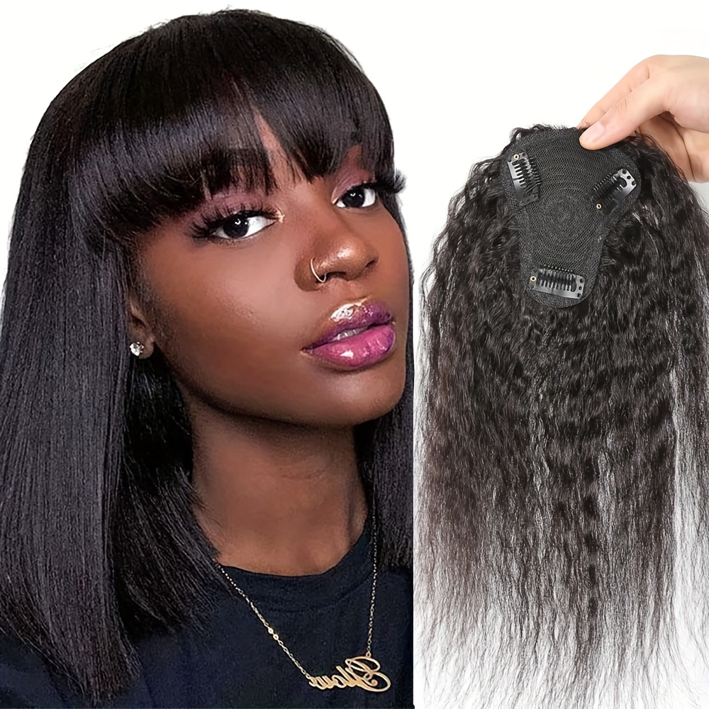 Kinky Straight Topper Hair wit - огляд і ціна Hair Clips
