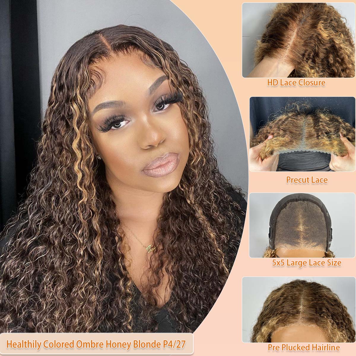 Wear & Go Wig P427 Honey Blond - огляд і ціна Glueless Wear And Go Human Hair Wig
