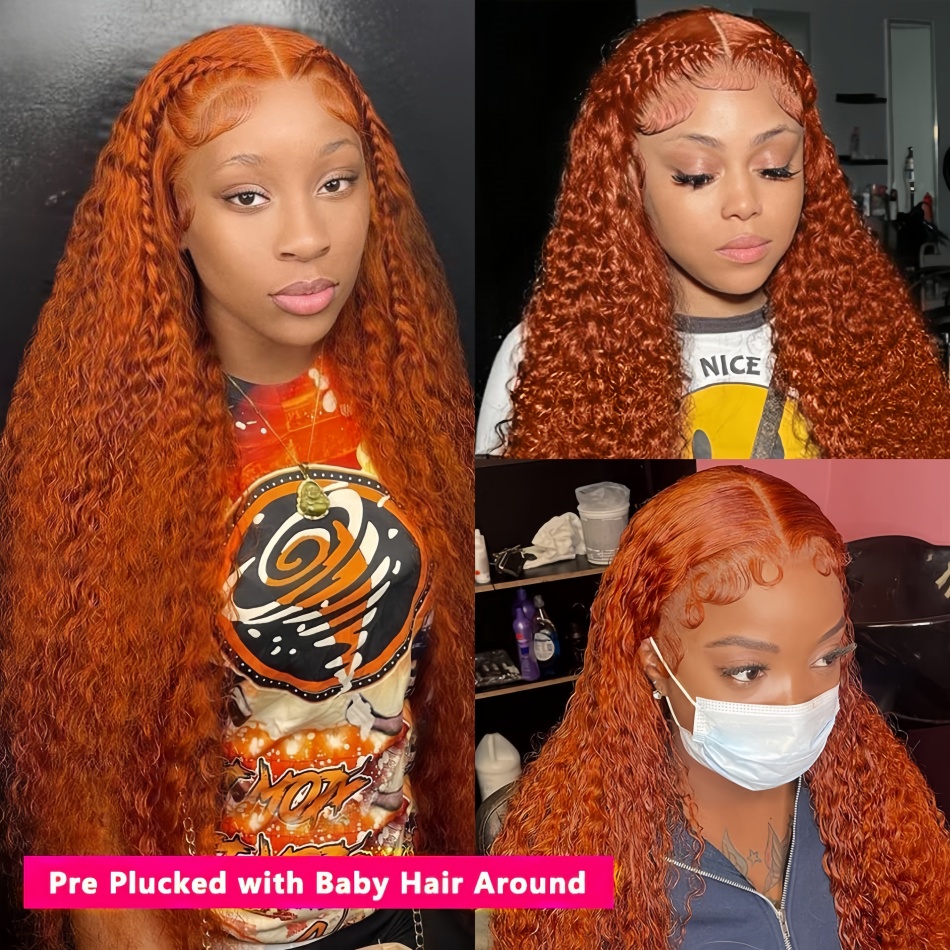 30Inch Orange Ginger Water Wav - огляд і ціна Human Hair Wigs