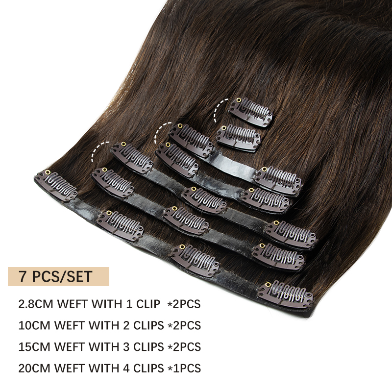 Invisible Thick PU Clip In Hum - огляд і ціна Seamless Clip In Hair Extensions Human Hair