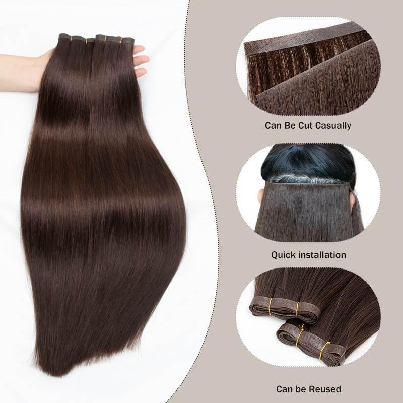 Invisible Long Tape PU Weft Hu - огляд і ціна Invisible Tape In Extensions Real Hair